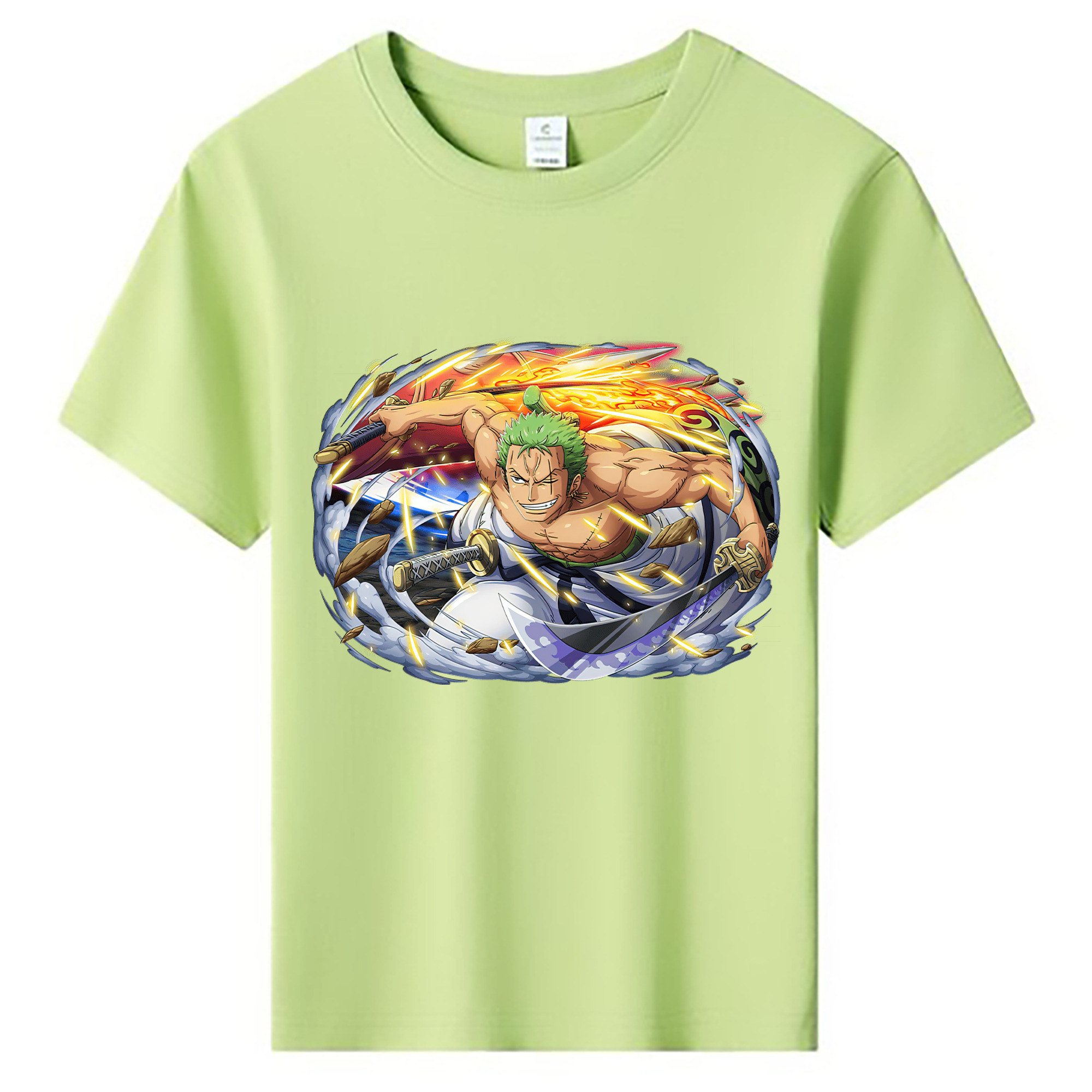 ワンピース ロロノア・ゾロ ONE PIECE Roronoa Zoro 綿100％キッズTシャツ（フロントプリント）